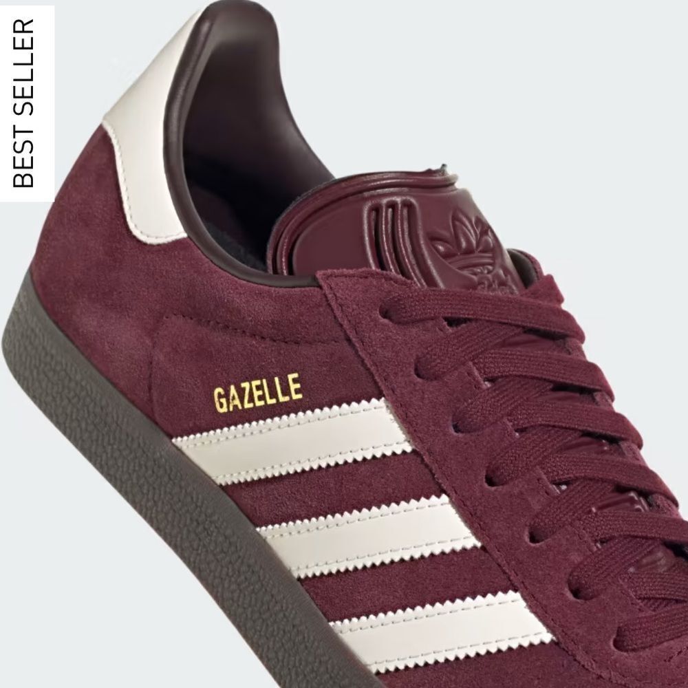 NWT Adidas Gazelle Sneakers Maroon Size Men 5.5/Women 6.5 - Picture 5 of 15